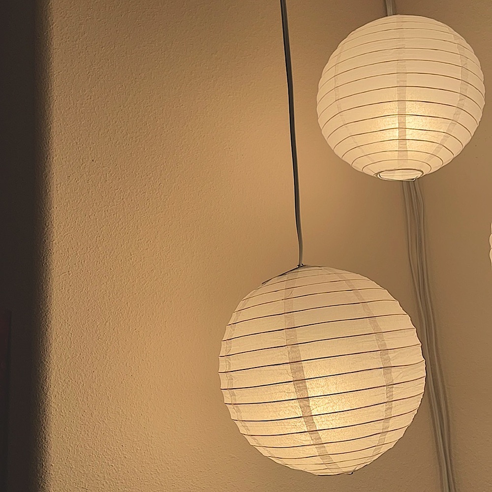 White paper lanterns